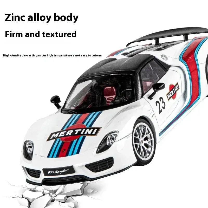  1:18 Porsche 918 Martini Alloy Diecast Car Model -  ToylandEU™