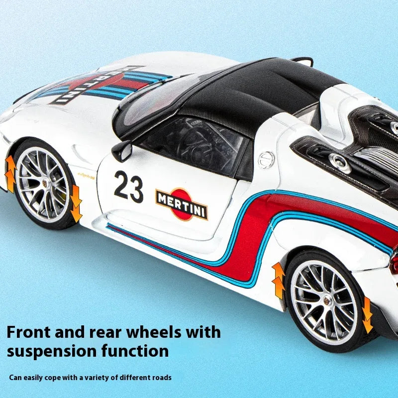 1:18 Porsche 918 Martini Diecast Alloy Model Car Limited Edition - ToylandEU