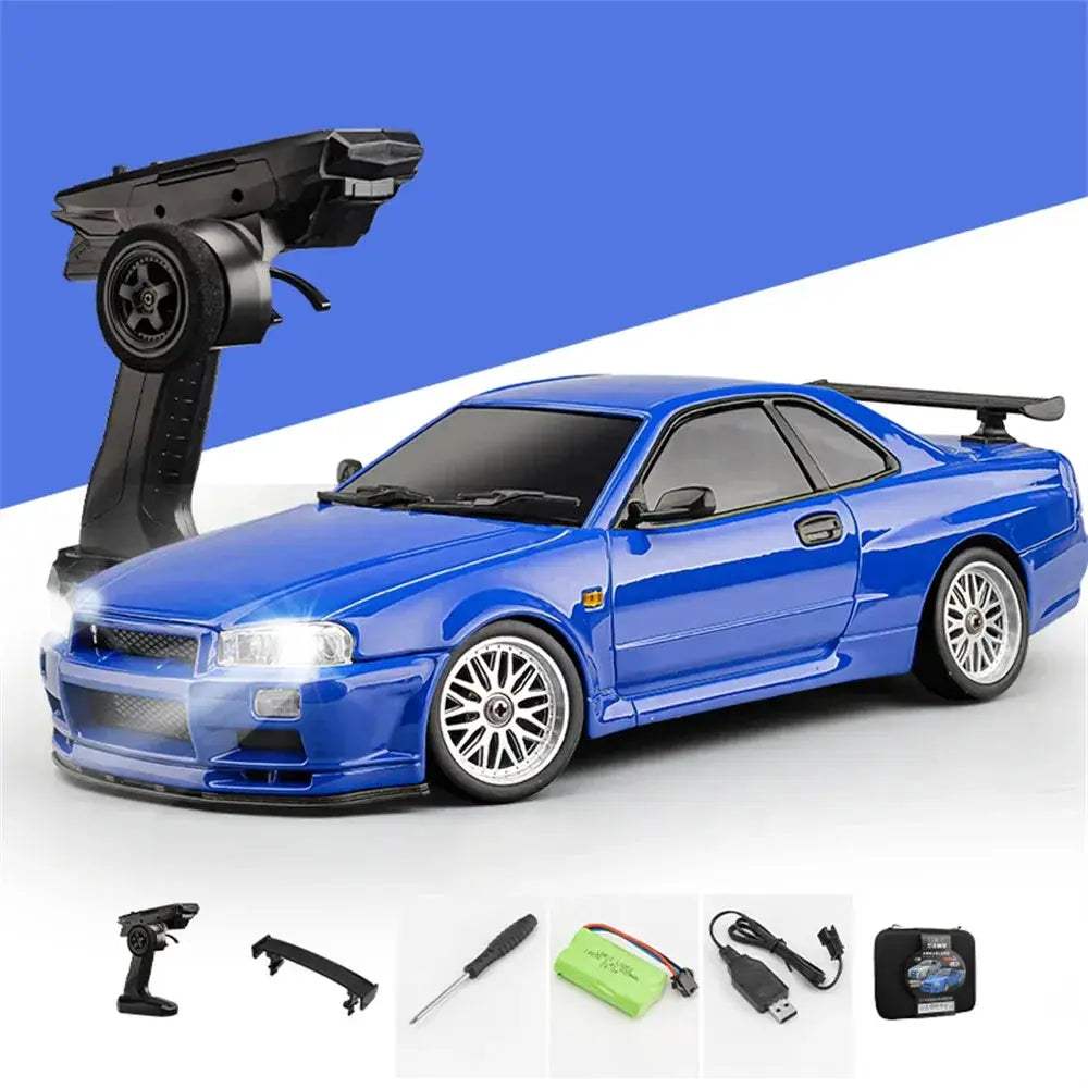 1/18 RC Drift RacingCar With Gyro LED Lights Alloy Body - ToylandEU