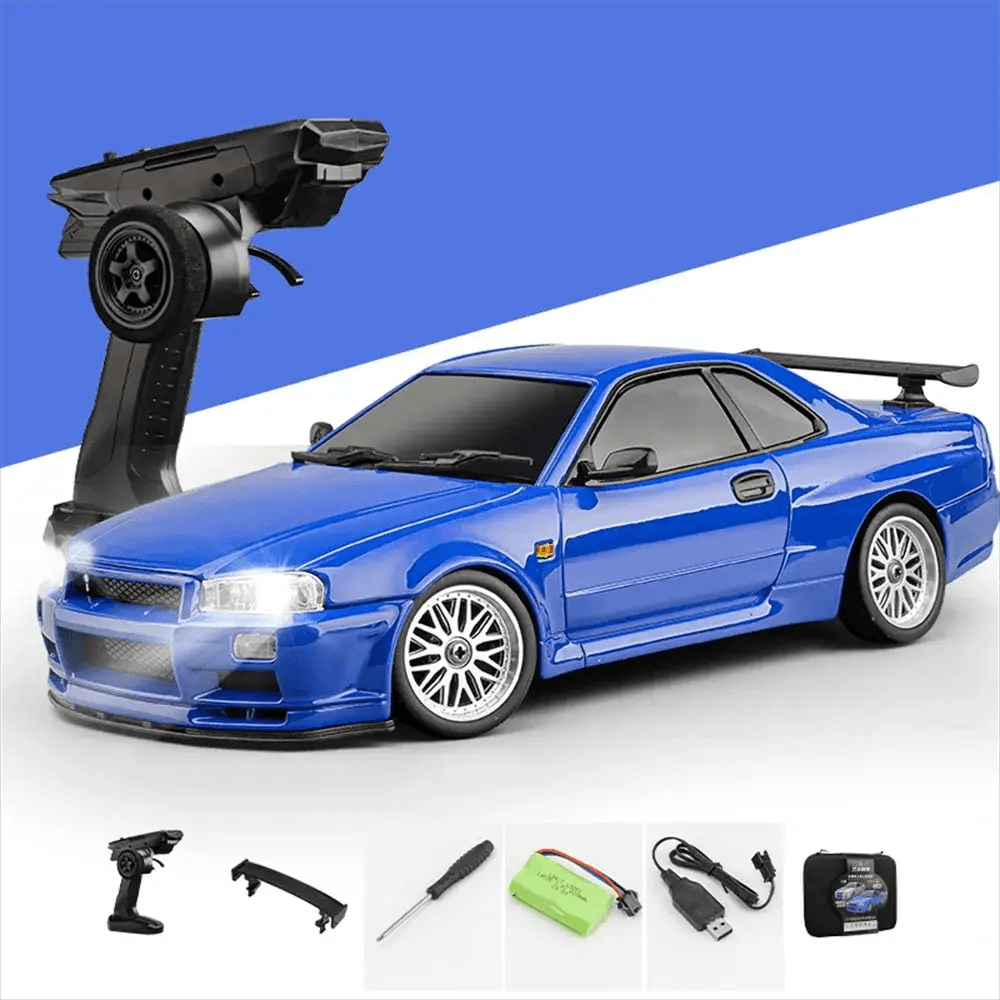 1/18 RC Drift RacingCar With Gyro LED Lights Alloy Body - ToylandEU