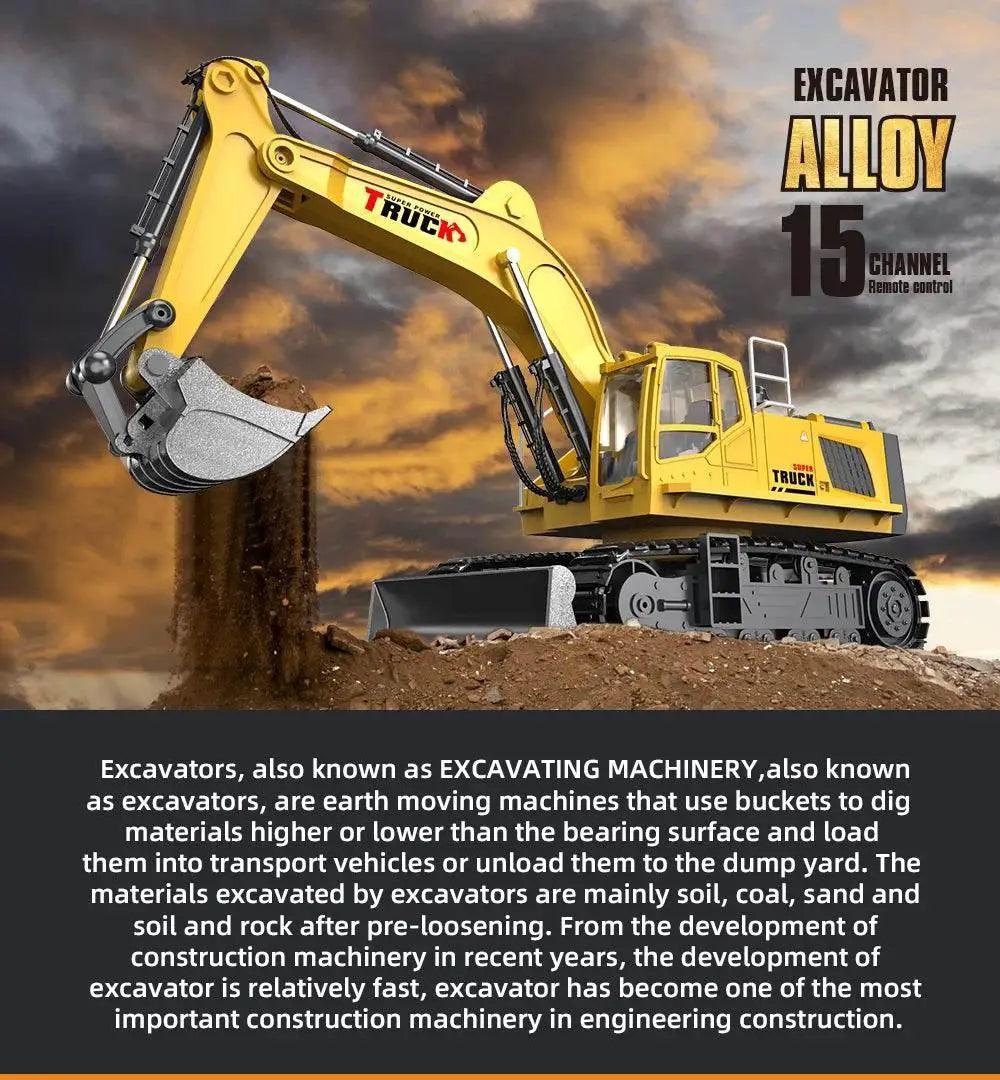  1/18 RC Truck Excavator Toy for Kids Birthday Gift -  ToylandEU™