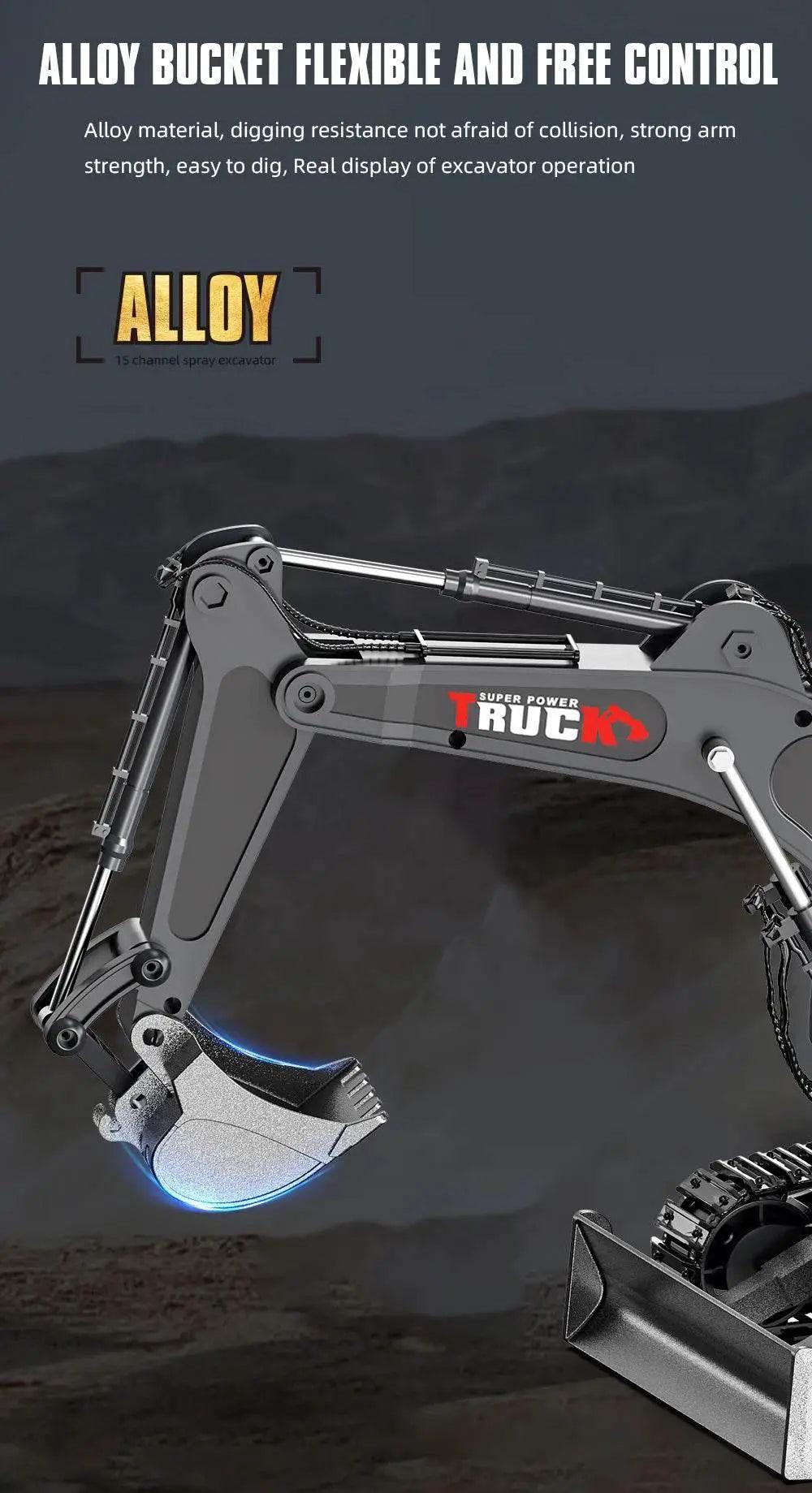  1/18 RC Truck Excavator Toy for Kids Birthday Gift -  ToylandEU™