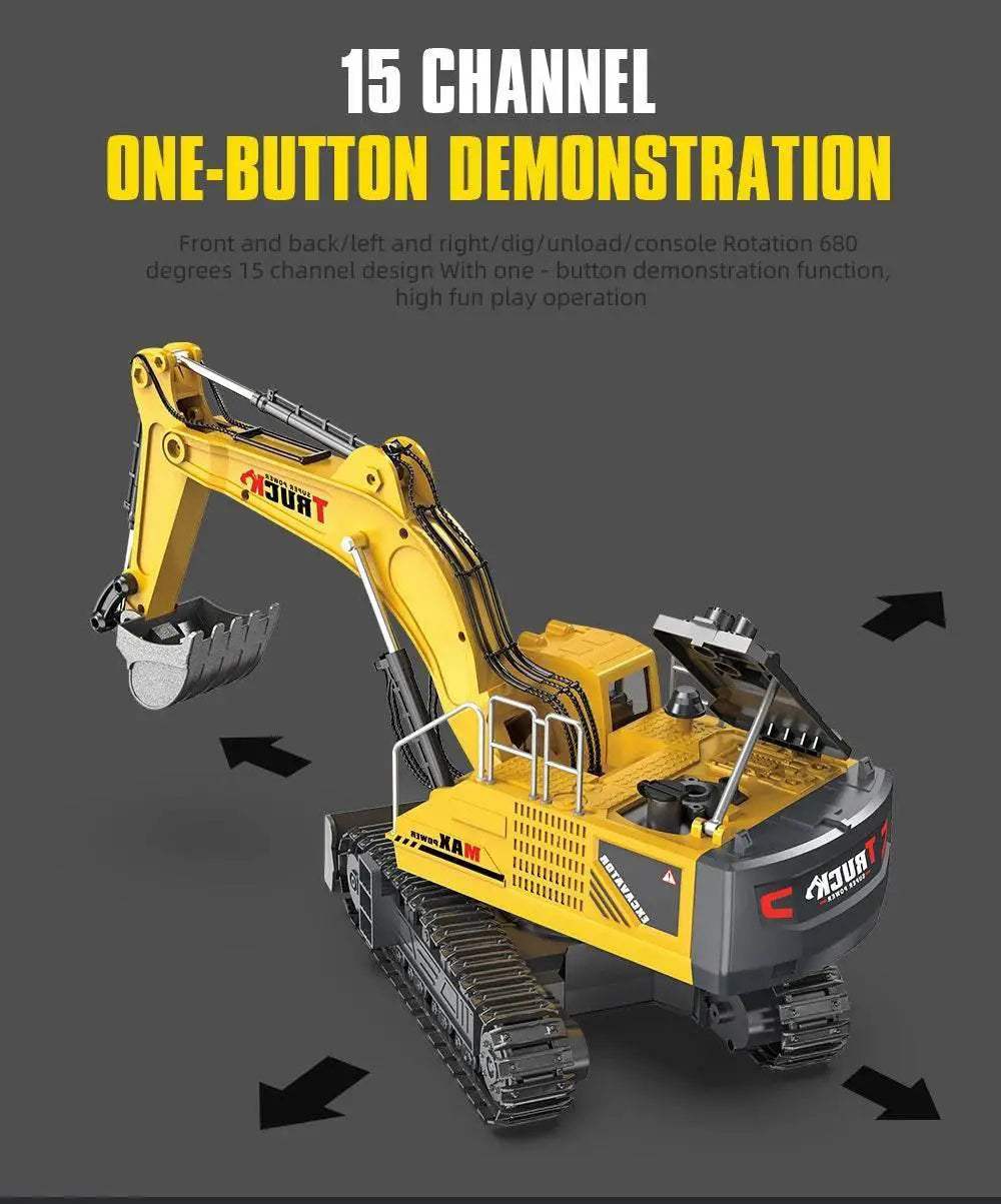  1/18 RC Truck Excavator Toy for Kids Birthday Gift -  ToylandEU™