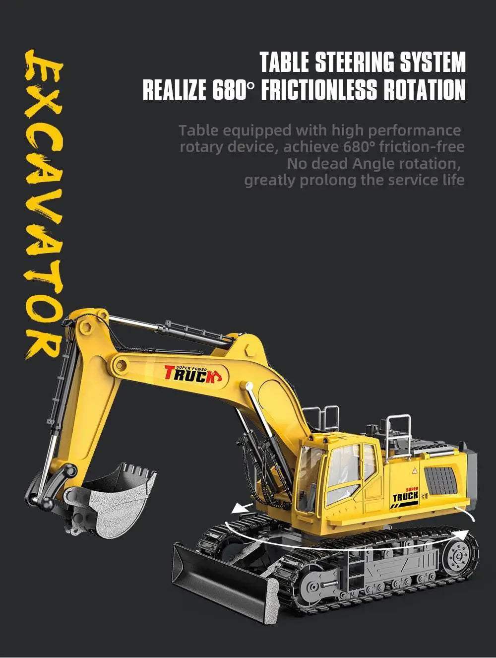  1/18 RC Truck Excavator Toy for Kids Birthday Gift -  ToylandEU™