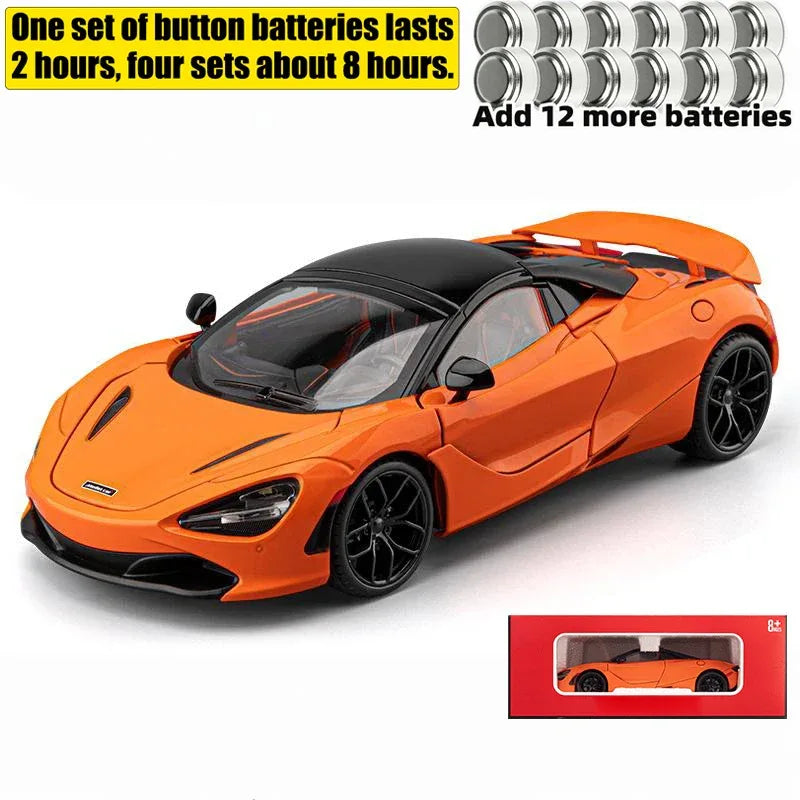 1:18 Scale McLaren 720S Diecast Metal Model Car With Sound and Light - ToylandEU