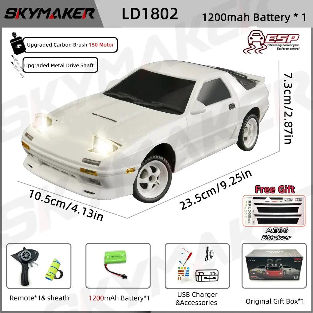  1:18 Scale RC Drift Car With Advanced ESP Gyro And LED -  ToylandEU™