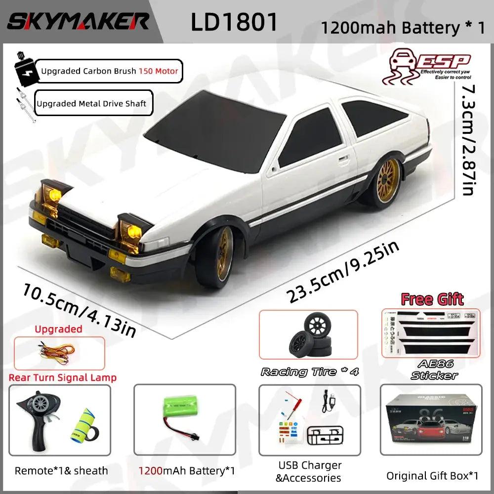  1:18 Scale RC Drift Car With Advanced ESP Gyro And LED -  ToylandEU™