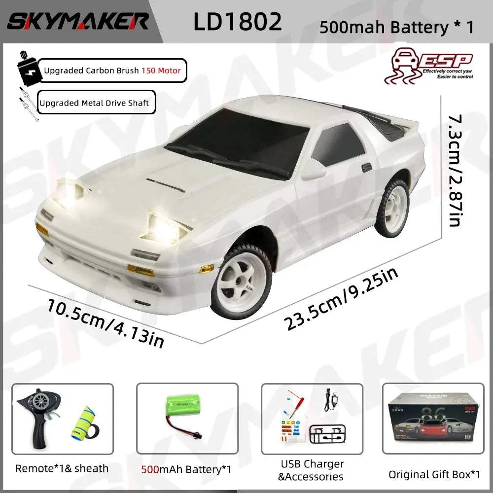  1:18 Scale RC Drift Car With Advanced ESP Gyro And LED -  ToylandEU™