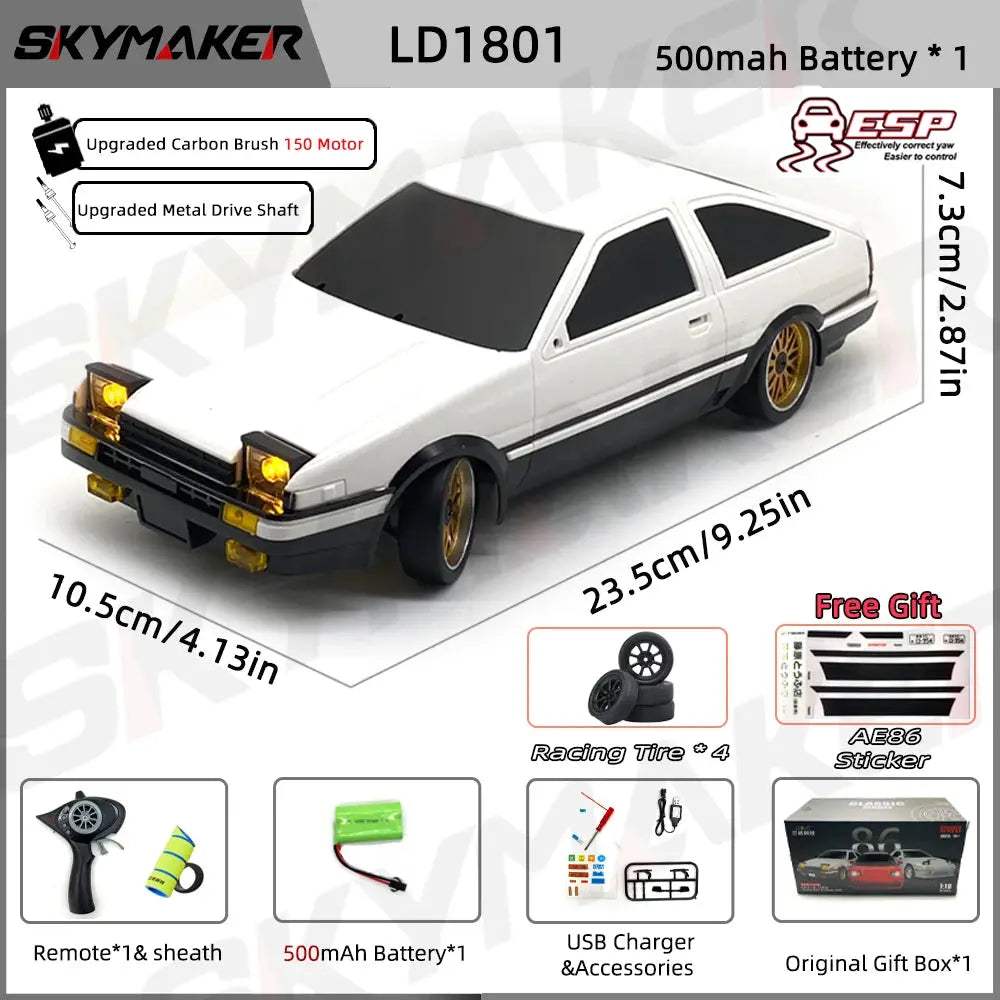 1:18 Scale RC Drift Car With Advanced ESP Gyro And LED -  ToylandEU™
