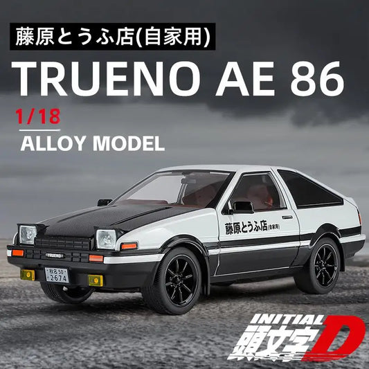 1 18 Scale Toyota AE86 TRUENO Diecast Alloy Model Car Initial D - ToylandEU