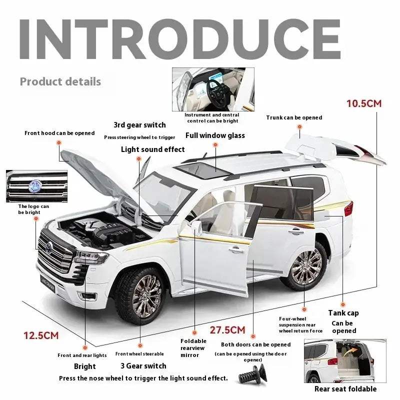 1 18 Toyota Land Cruiser LC300 Diecast Metal Model - ToylandEU