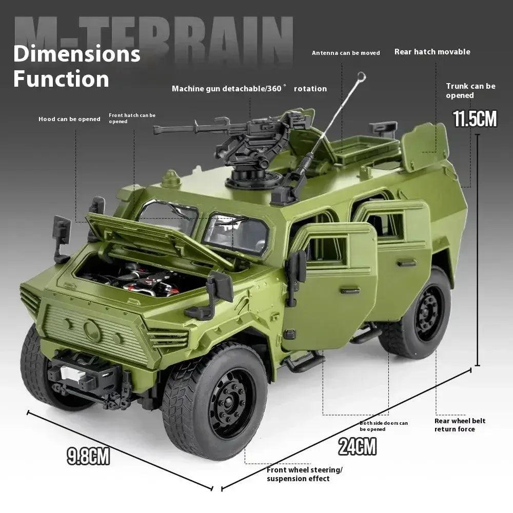  1 18 Warrior Alloy Armored SUV Sound Light -  ToylandEU™