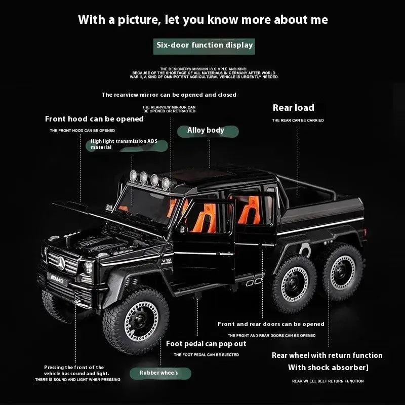  1:20 Diecast Alloy Mercedes AMG G63 6x6 Sound Light -  ToylandEU™
