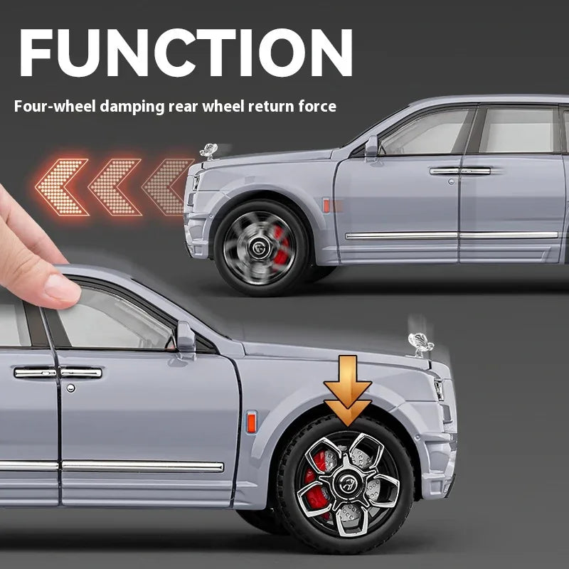 1:20 Rolls Royce Cullinan Diecast Metal Model Car Off Road With Sound And Light - ToylandEU