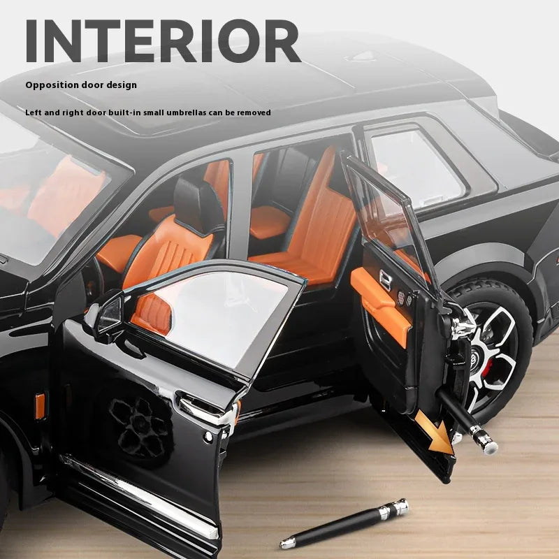 1:20 Rolls Royce Cullinan Diecast Metal Model Car Off Road With Sound And Light - ToylandEU