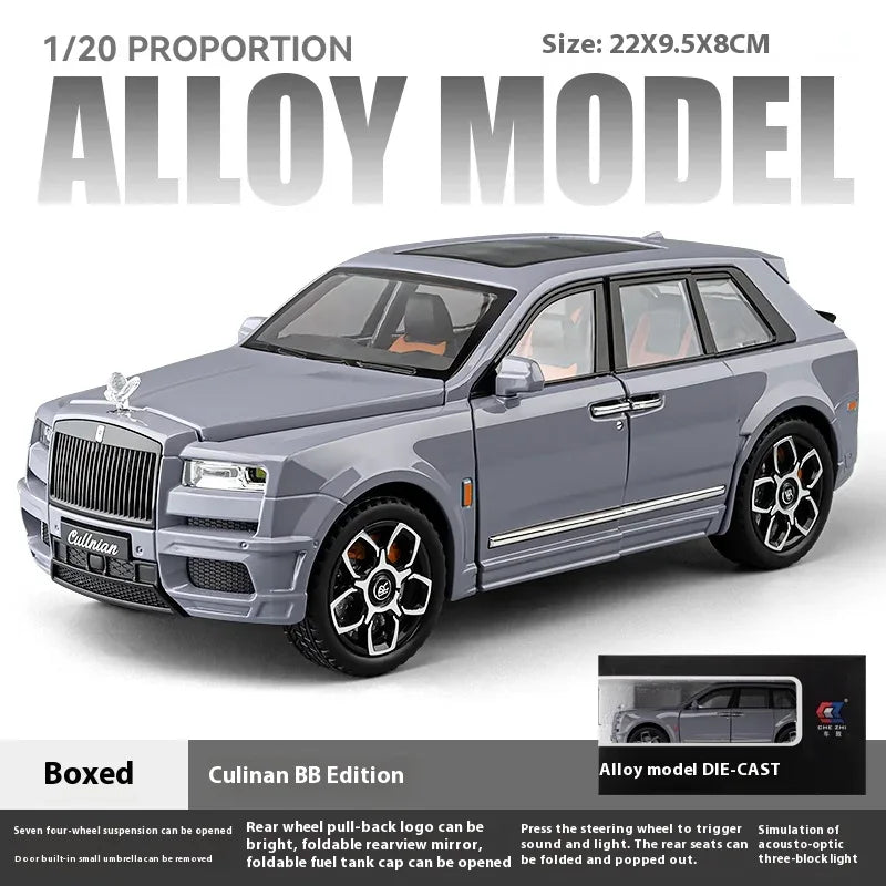 1:20 Rolls Royce Cullinan Diecast Metal Model Car Off Road With Sound And Light - ToylandEU