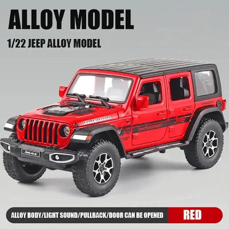 1/22 Diecast Alloy Jeep Wrangler Model Car Sound Light -  ToylandEU™