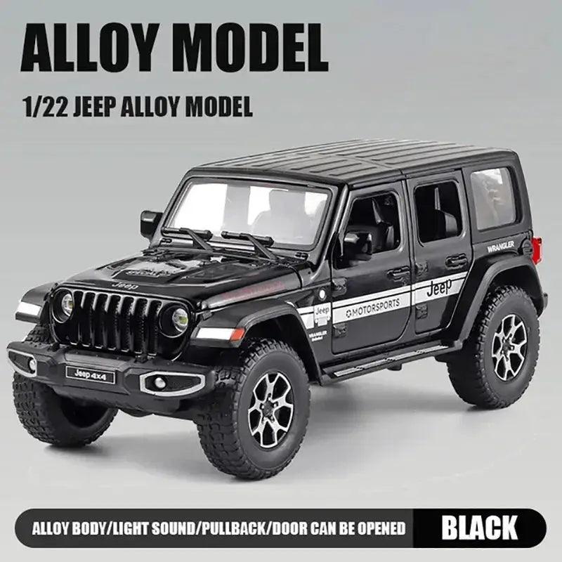  1/22 Diecast Alloy Jeep Wrangler Model Car Sound Light -  ToylandEU™