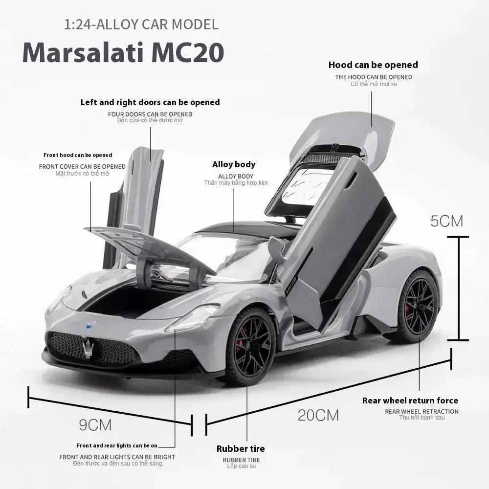  1 22 Scale   Maserati MC20 Diecast Alloy Sound -  ToylandEU™