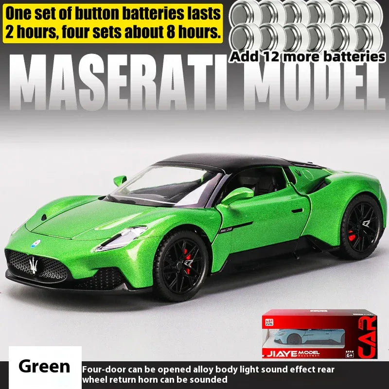 1:22 Scale Maserati MC20 Diecast Metal Model With Sound And Light - ToylandEU