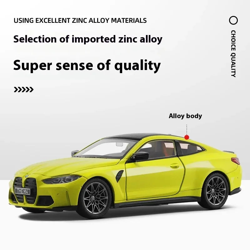 1:23 Diecast BMW M4 G82 Sound and Light Metal Car Model - ToylandEU