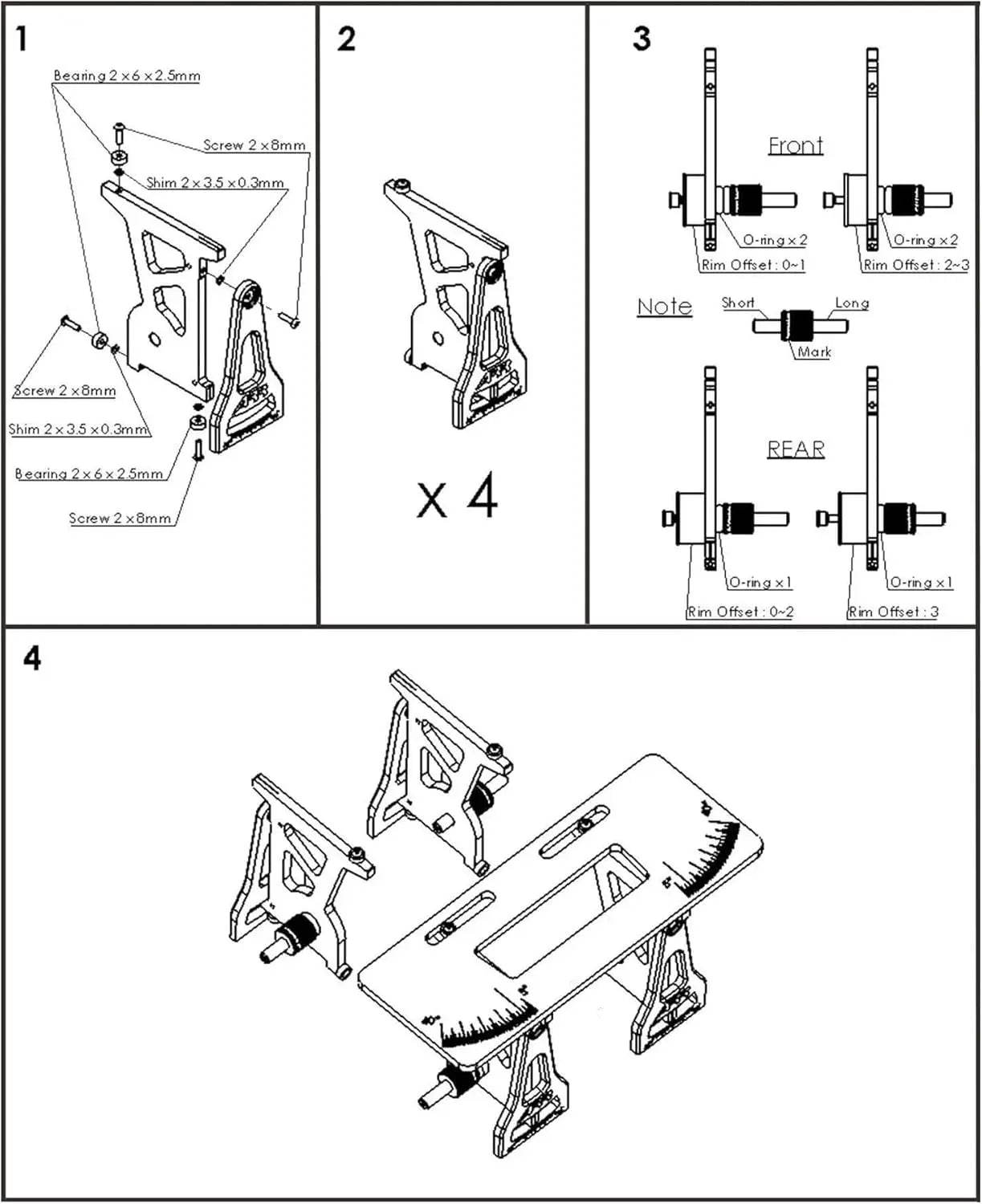 1/24 1/28 RC Car Setup System Precision Tools for Suspension - ToylandEU