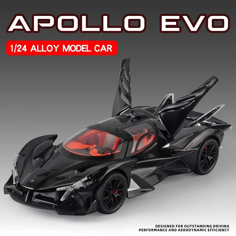 1/24 Apollo EVO Bugatti Bolide Diecast Car Metal Plastic Pull Back Sound Light - ToylandEU
