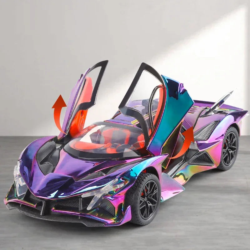 1:24 Apollo EVO Electroplate Diecast Metal Supercar With Sound And Light - ToylandEU