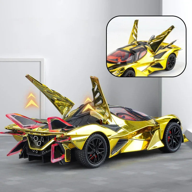 1:24 Apollo EVO Electroplate Diecast Metal Supercar With Sound And Light - ToylandEU