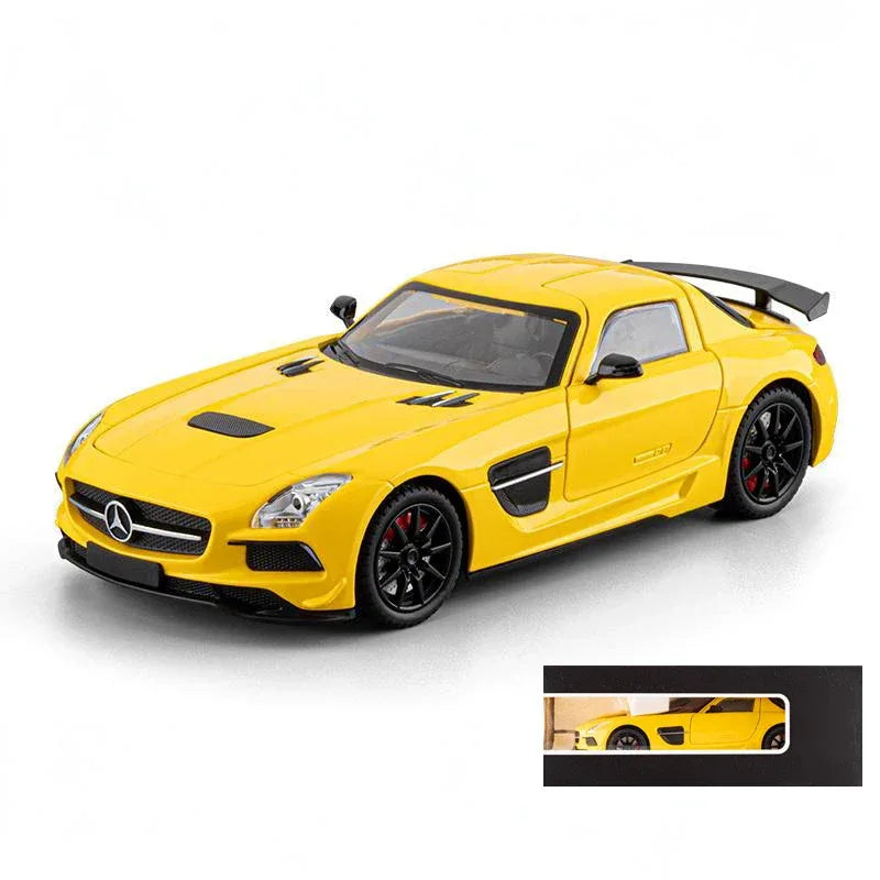 1:24 Benz SLS AMG Diecast Alloy Model Car With Sound And Light Pull Back - ToylandEU
