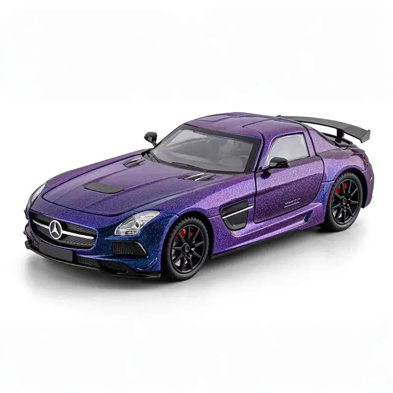 1:24 Benz SLS AMG Diecast Alloy Model Car With Sound And Light Pull Back - ToylandEU