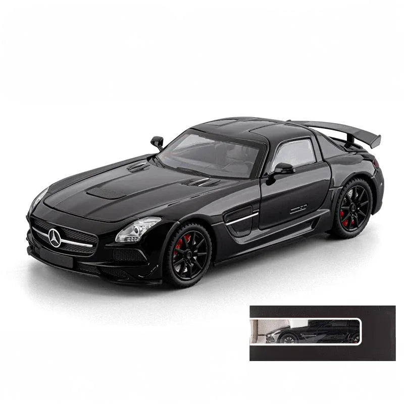 1:24 Benz SLS AMG Diecast Alloy Model Car With Sound And Light Pull Back - ToylandEU