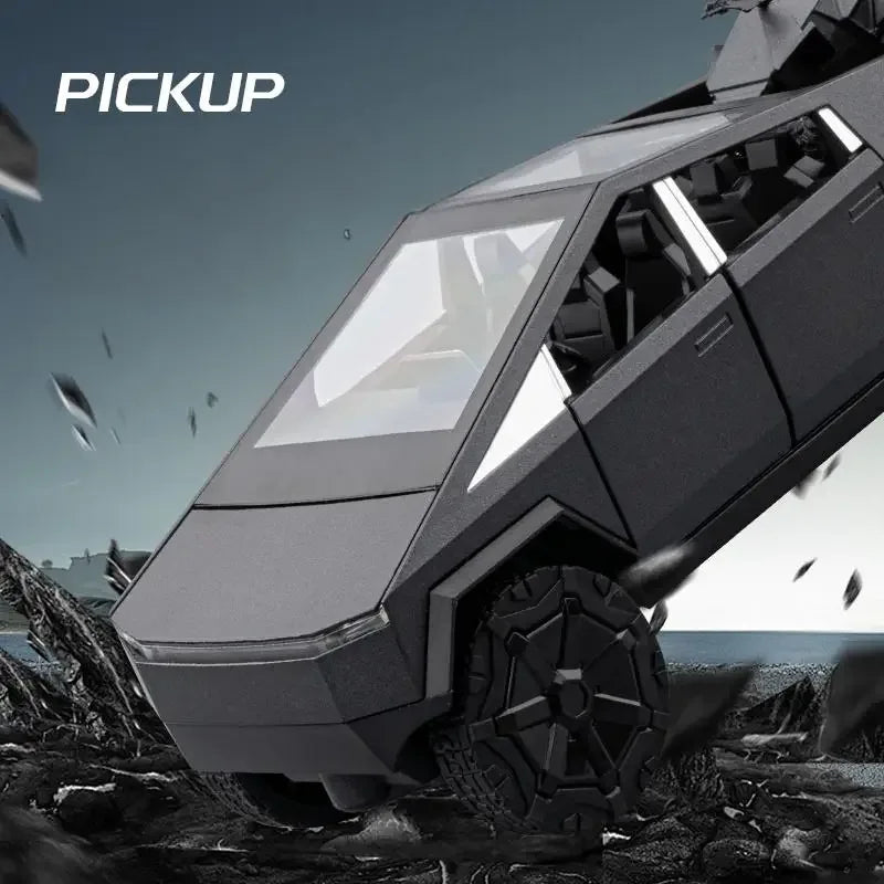 1:24 Cybertruck RC Car Off Road Alloy Diecast Sound And Light Remote Control - ToylandEU