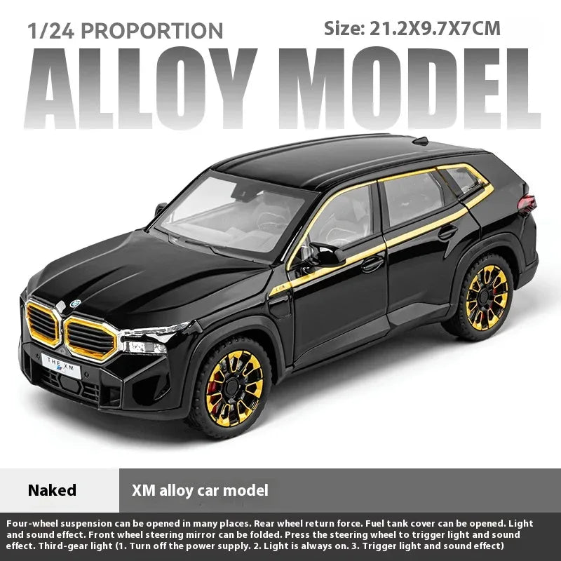 1:24 Diecast Alloy BMW XM Model Car With Sound And Light - ToylandEU
