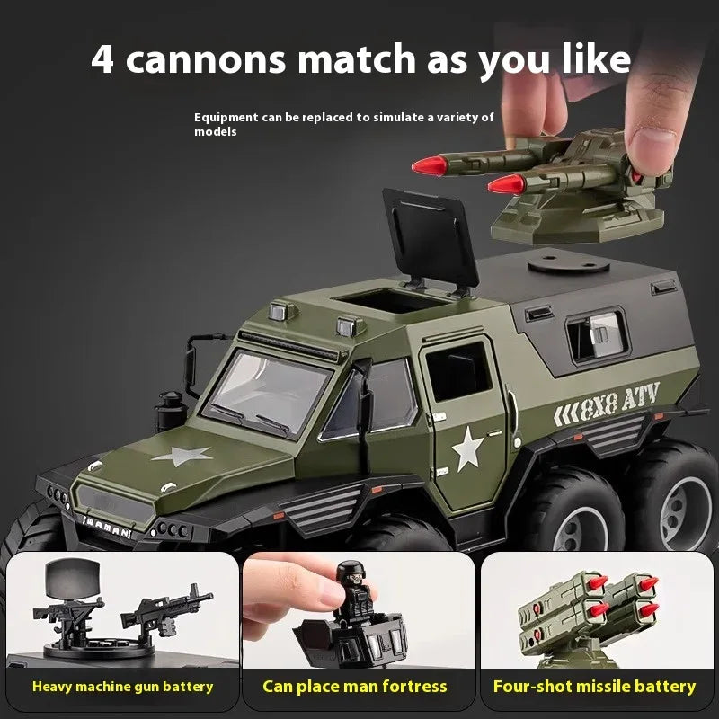 1:24 Diecast Alloy Conqueror Shaman Police Armored Vehicle Model Car - ToylandEU