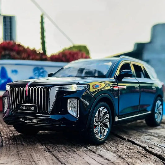 1:24 Diecast Alloy Model Car Hongqi EHS9 SUV With Sound And Light - ToylandEU
