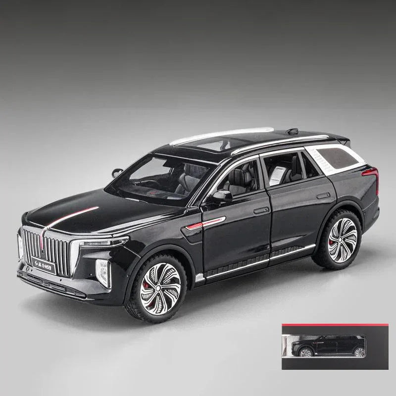1:24 Diecast Alloy Model Car Hongqi EHS9 SUV With Sound And Light - ToylandEU