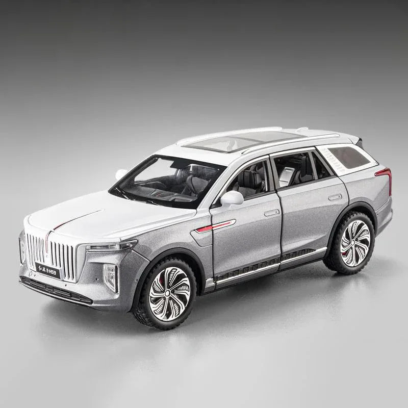 1:24 Diecast Alloy Model Car Hongqi EHS9 SUV With Sound And Light - ToylandEU