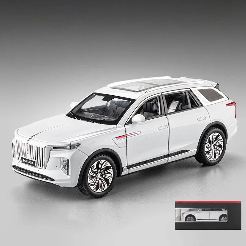 1:24 Diecast Alloy Model Car Hongqi EHS9 SUV With Sound And Light - ToylandEU
