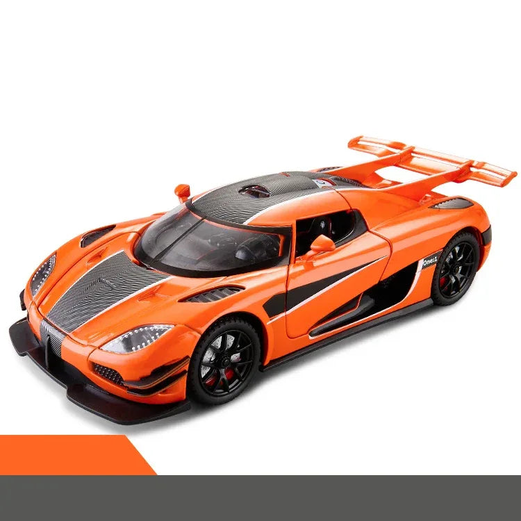 1:24 Diecast Alloy Supercar With Sound And Light Pull Back - ToylandEU