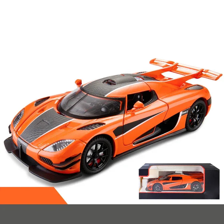 1:24 Diecast Alloy Supercar With Sound And Light Pull Back - ToylandEU