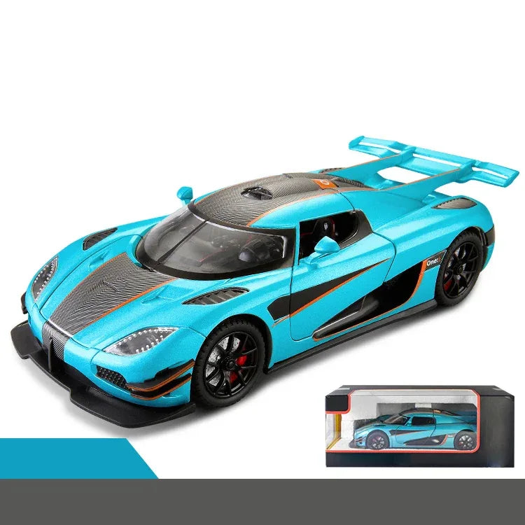 1:24 Diecast Alloy Supercar With Sound And Light Pull Back - ToylandEU