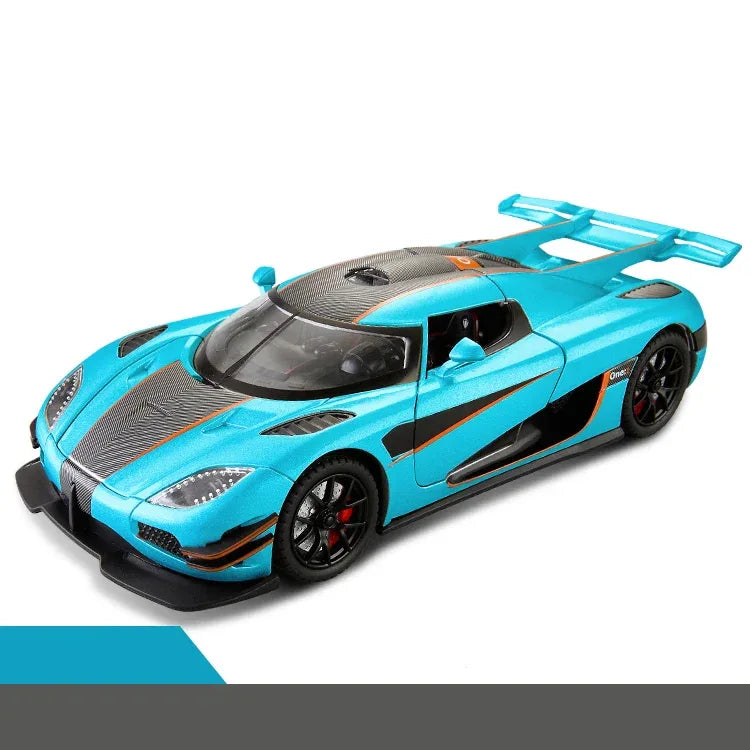 1:24 Diecast Alloy Supercar With Sound And Light Pull Back - ToylandEU