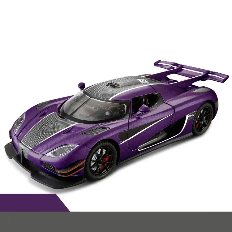 1:24 Diecast Alloy Supercar With Sound And Light Pull Back - ToylandEU