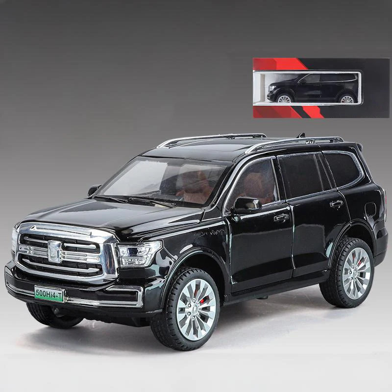 1 24 Diecast Alloy Tank 500 Hi4T SUV With Sound and Light Pull Back - ToylandEU