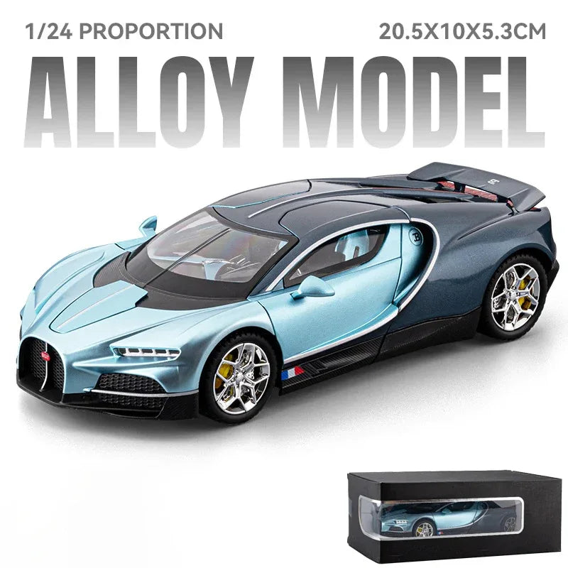 1:24 Diecast Alloy Tourbillon Supercar Model Car Sound And Light Pull Back - ToylandEU