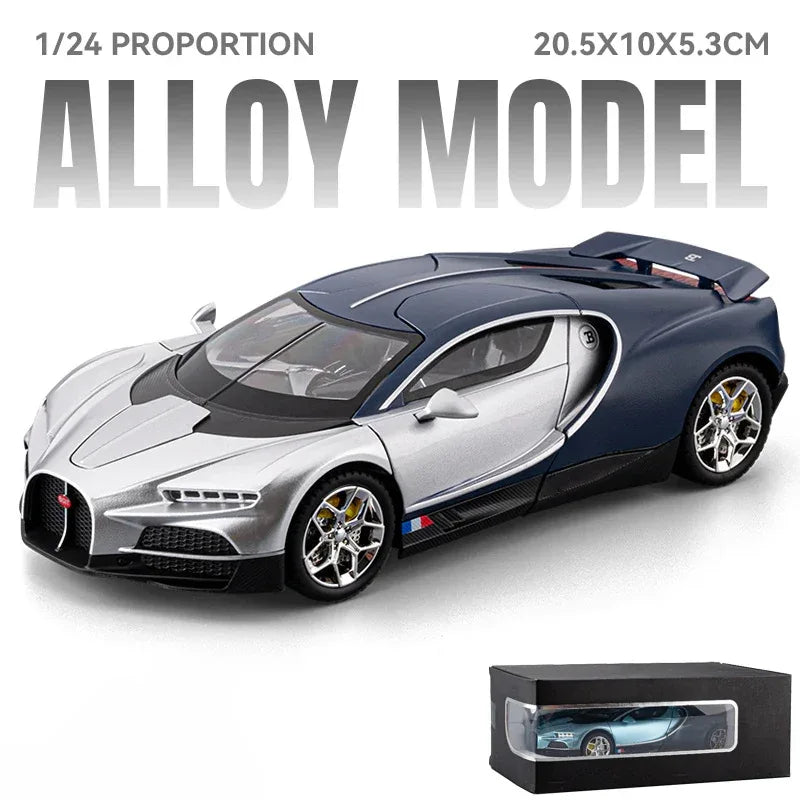1:24 Diecast Alloy Tourbillon Supercar Model Car Sound And Light Pull Back - ToylandEU