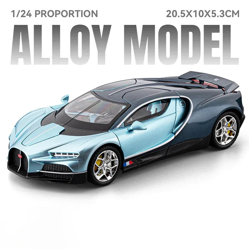 1:24 Diecast Alloy Tourbillon Supercar Model Car Sound And Light Pull Back - ToylandEU