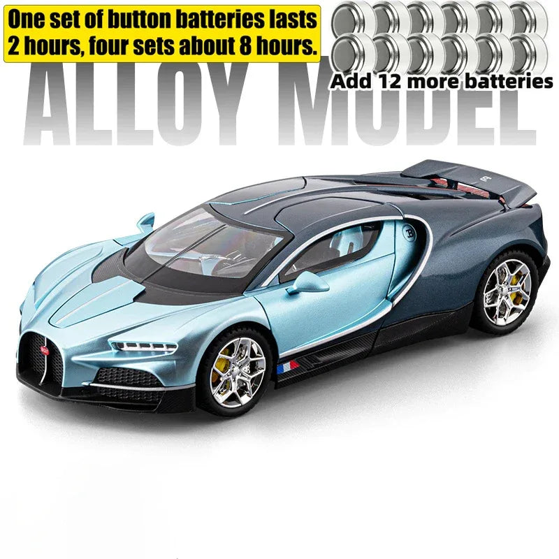 1:24 Diecast Alloy Tourbillon Supercar Model Car Sound And Light Pull Back - ToylandEU