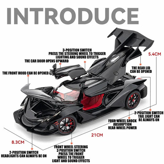 1:24 Diecast Apollo EVO Gumperts Car Red Metal And Plastic - ToylandEU